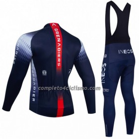 Completo Maglia ML + Pantaloncino con bretelle ML 2022 INEOS Grenadiers Blu Scuro